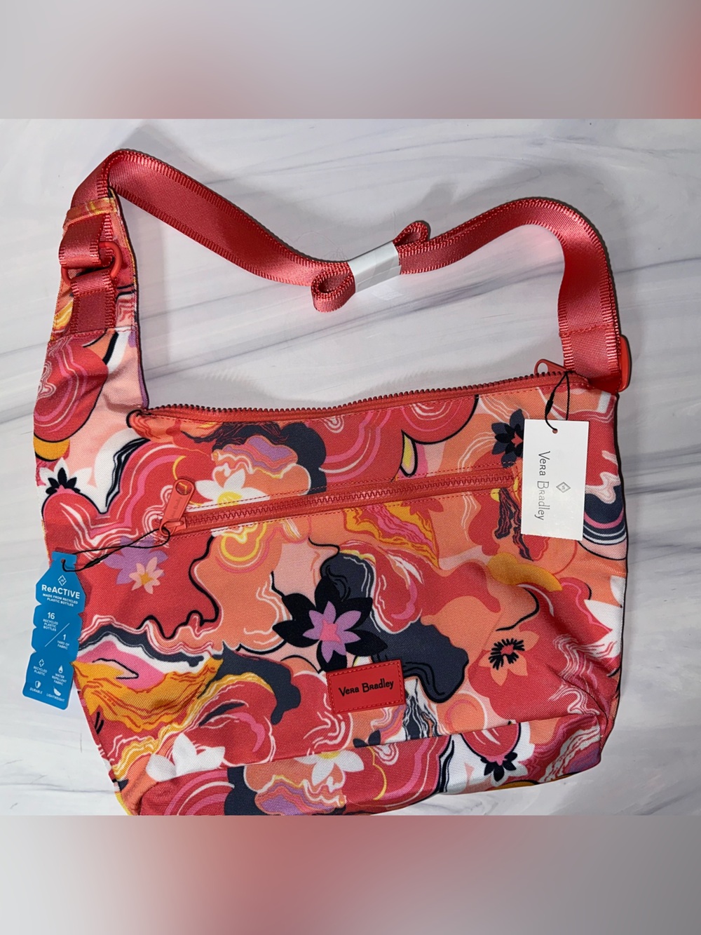 Vera Bradley ReActive Crossbody Sling Rosa Agate NEW